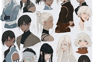 make anime character design sheet