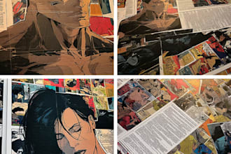draw manga comic book illustration or webtoon cover