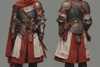 make a character sheet with a unique art style