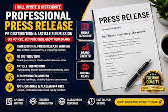 press release PR distribution writing article submission SEO