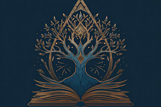 design a unique fantasy book novel series logo and author branding