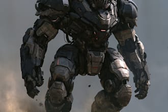 design fabulous sci fi mecha and robot concept art