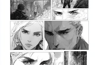 illustrate comic pages, strips from scripts, manga