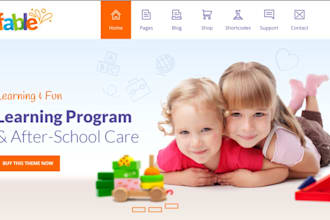 design kindergarten website childcare daycare website nursery preschool website