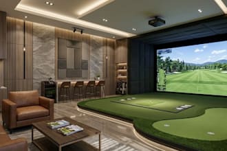 design realistic 3d putting greens, golf courses, simulators, and landscape park