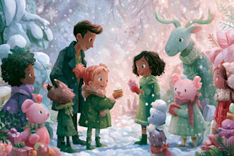 make christmas book illustration
