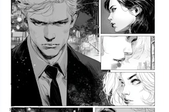 draw comic page, graphic novel comic illustration comic