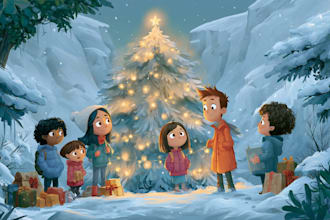 draw christmas  story book water color book