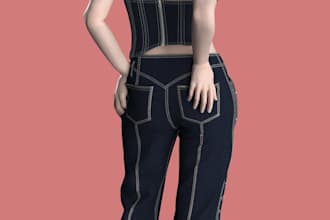 create a professional sewing pattern and clo 3d garment