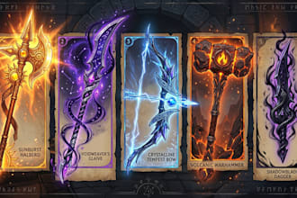 create weapon design and illustration