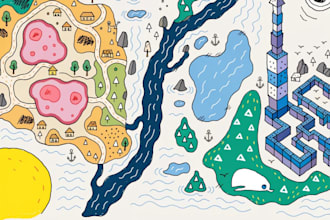 create a fantastic map for a book or board game