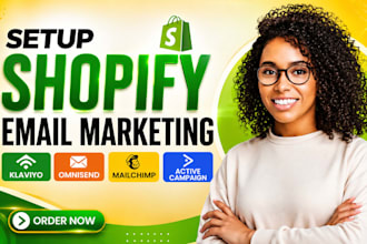 setup shopify email marketing klaviyo, omnisend, mailchimp, activecampaign