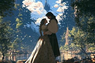 do a stunning romance book cover or an adult book cover
