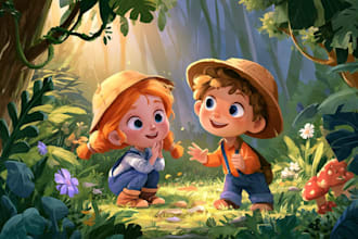 whimsical children book and children book illustration