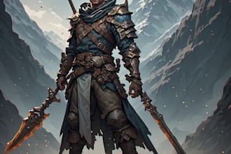 design epic fantasy warriors and heroes