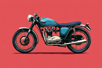 make super cool illustration logo for steel city motorcycles