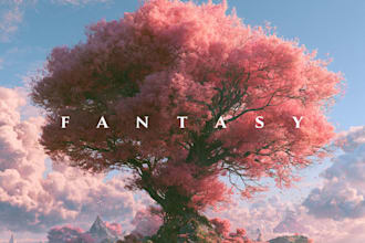 dreamy surreal or fantasy music album cover