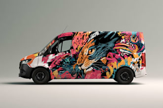 design professional vehicle wrap, car wrap, van wrap design