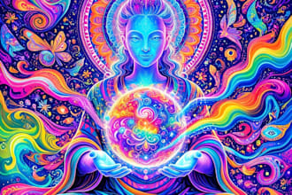 make psychedelic illustrations for you
