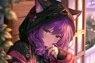 create custom anime art, fanart, vtuber, manga and oc pfp