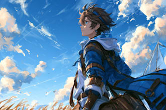 paint a custom anime oc character illustration with unique style