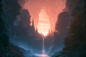 design a dreamy surreal or fantasy album cover