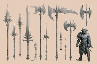 design unique weapons illustrations