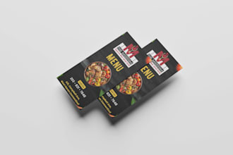 design a modern and professional restaurant menu card