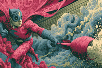 make your book illustration superhero comes art