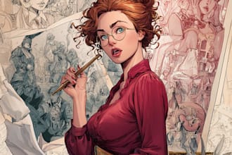 manga comic book illustration manga artist or webtoon cover