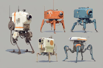 design spectacular robots, cyborgs and mechs
