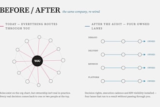 do a business operations audit with process mapping and fix plan