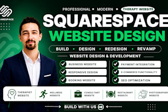 design a squarespace website, therapy website, healthcare and wellness website
