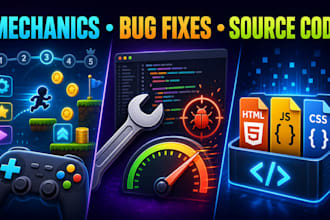 develop or fix a custom HTML5 browser game