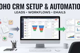 setup zoho CRM zoho one automation workflows zoho books and API integrations