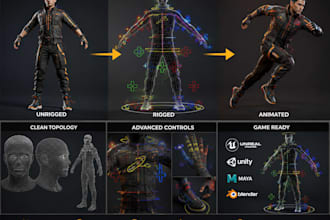 do professional 3d character rigging in blender and maya