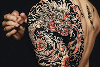 make a traditional japanese irezumi tattoo
