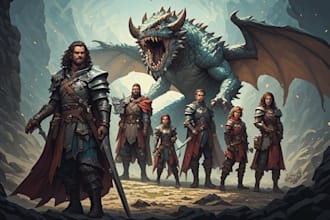 design custom dnd party portrait and group art