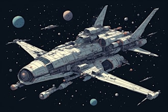 draw high quality spaceship concept