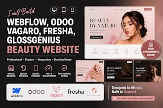 build webflow odoo vagaro fresha glossgenius beauty website
