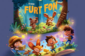 design adorable kids storybook characters and fantasy artwork