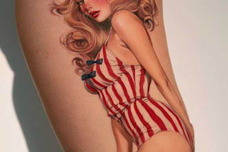 pin up girl and pin up girl