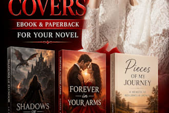 design a custom ebook and paperback cover for your novel