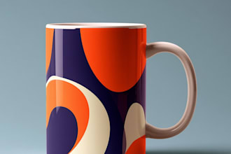typography and custom coffee mug design