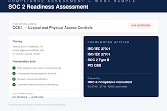 conduct your soc 2 or iso 27001 compliance gap assessment