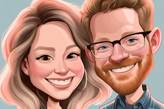 draw a cartoon caricature portrait from your photo