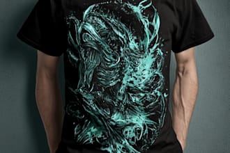 alien t shirt design horror t shirt design fantasy t shirt