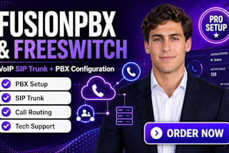 setup fusionpbx freeswitch voip sip trunck and pbx configuration