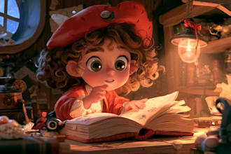 children book illustrations and children book cover