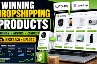 upload winning dropshipping products to your shopify store via autods zendrop